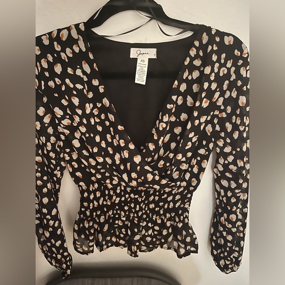 Black and Orange Blouse - Picture 1 of 1